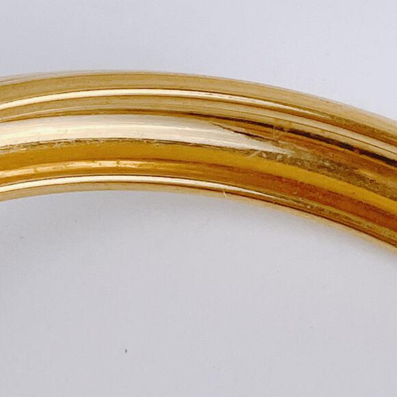 Vintage Signed Trifari 1960s Bangle Bracelet Multi-Strand Mid Century Gold Tone - Picture 8 of 11